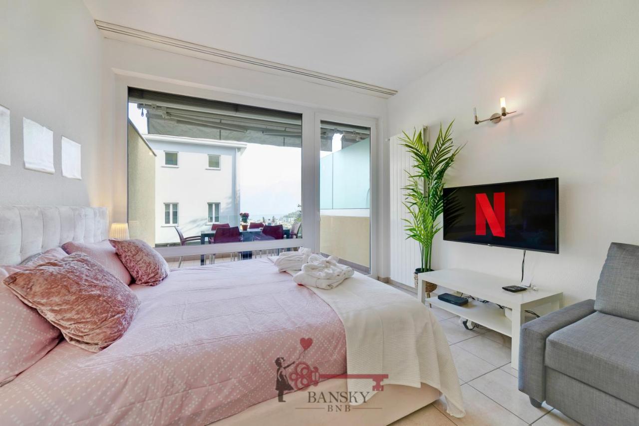 'Cuore Di Rose' Parking - Welcome Set, Netflix, For 4 Persons -By Easylife Swiss 盧加諾 外观 照片